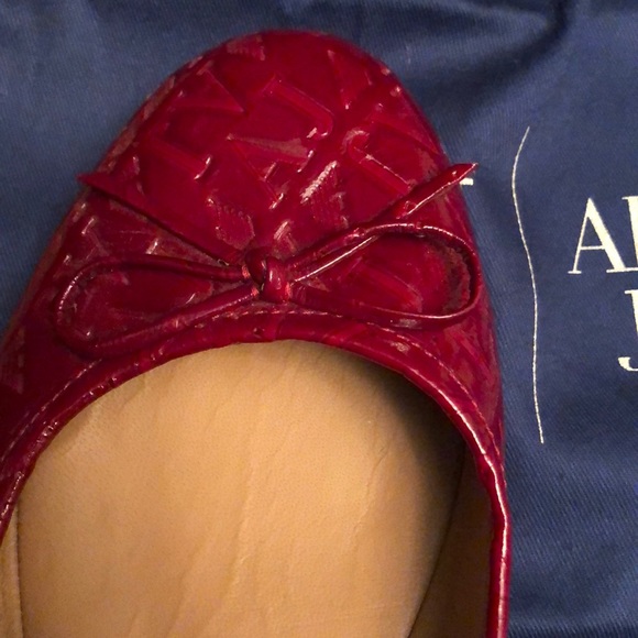 Ladies size 8 Armani jeans patent ballet flat - Picture 3 of 7